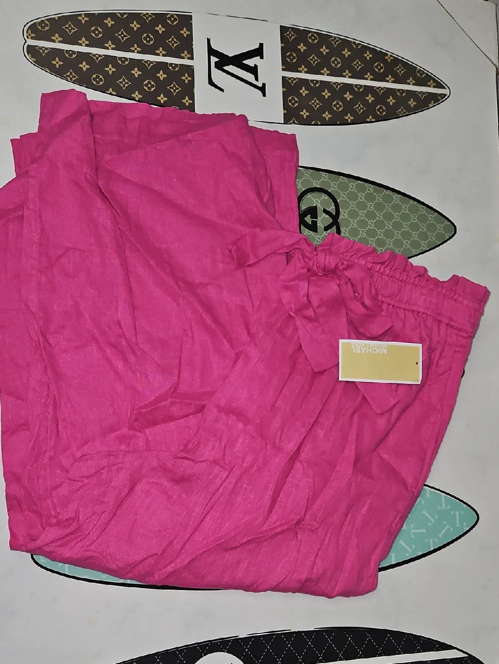 Michael Kors $115 Msrp Nwt Wide leg tie front pink pants
